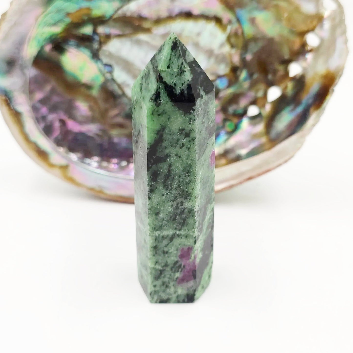 Ruby Zoisite Tower Ruby Zoisite Point 3 1/4" 85mm - Elevated Metaphysical