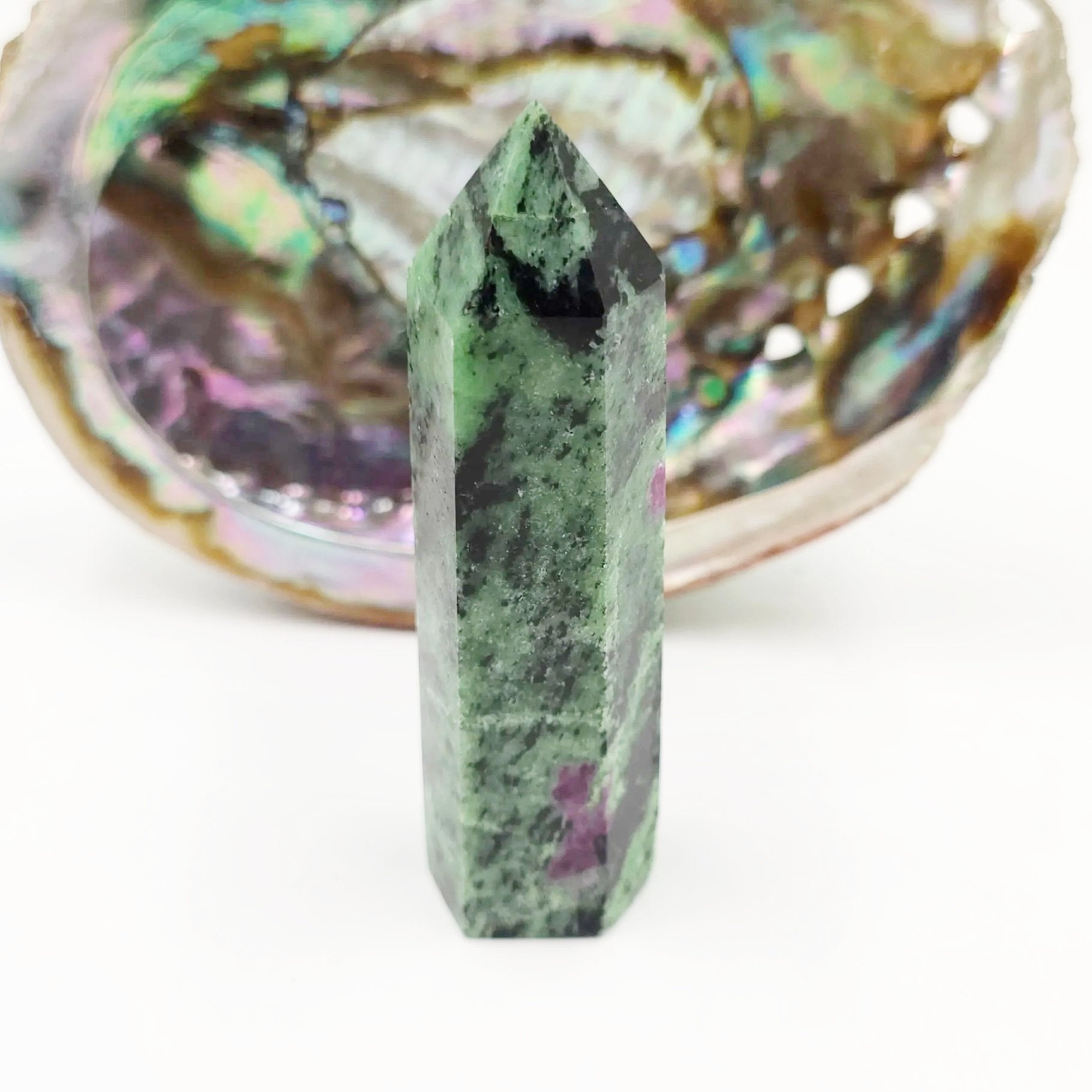 Ruby Zoisite Tower Ruby Zoisite Point 3 1/4" 85mm - Elevated Metaphysical