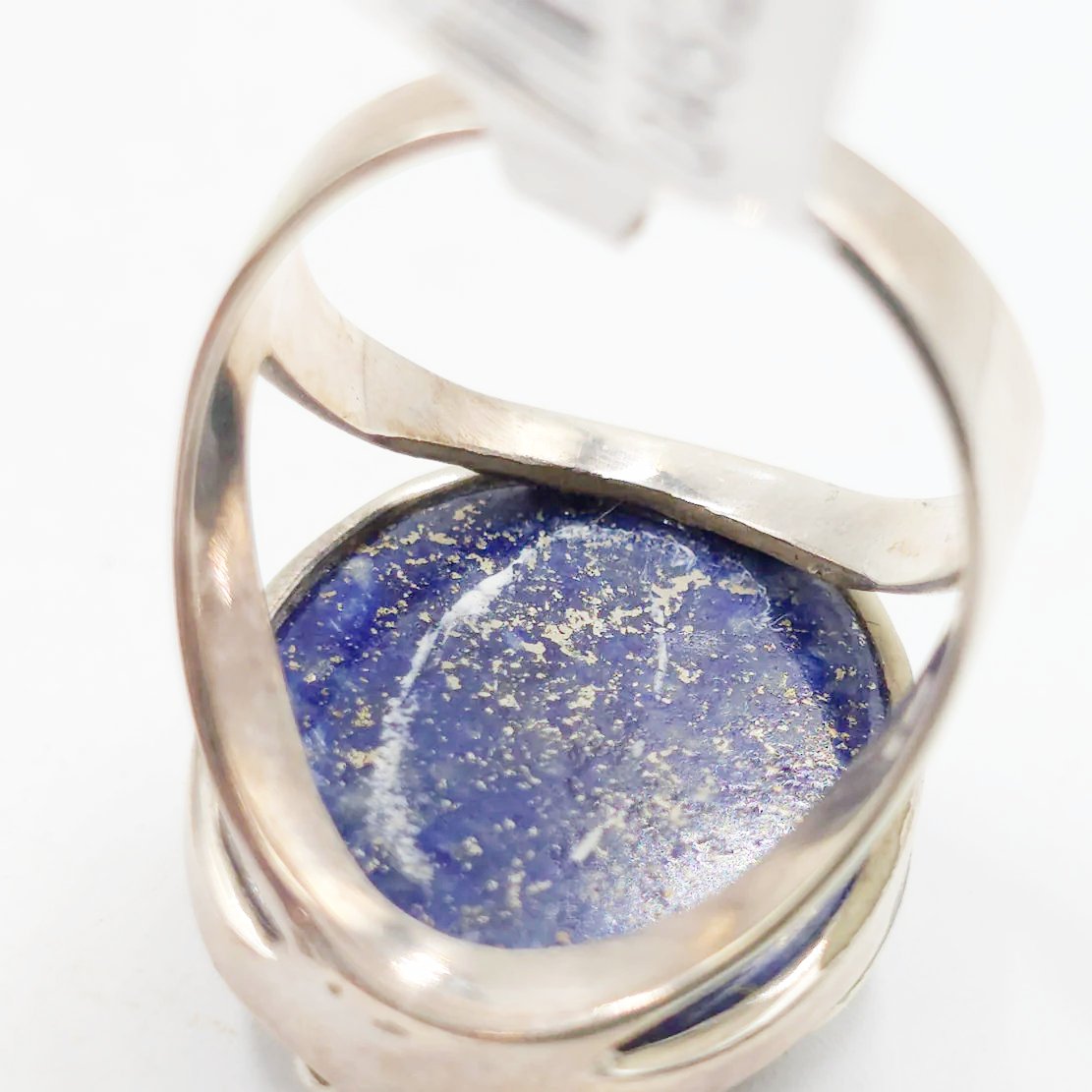 Scarab Ring Lapis Lazuli & Carnelian in Sterling Silver Size 9 - Elevated Metaphysical