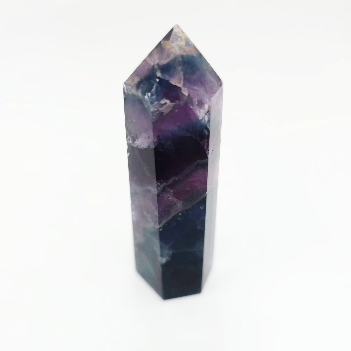 Fluorite Tower Rainbow Fluorite Point 3 1/4" 85mm - Elevated Metaphysical