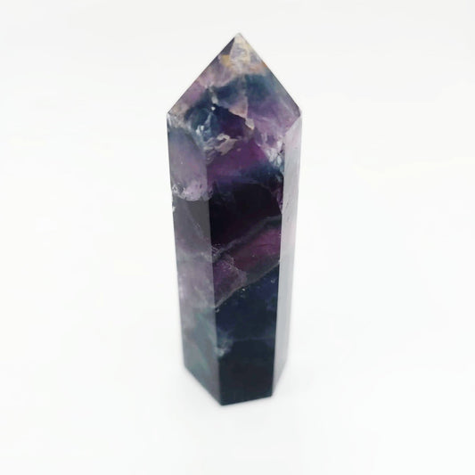 Fluorite Tower Rainbow Fluorite Point 3 1/4" 85mm - Elevated Metaphysical