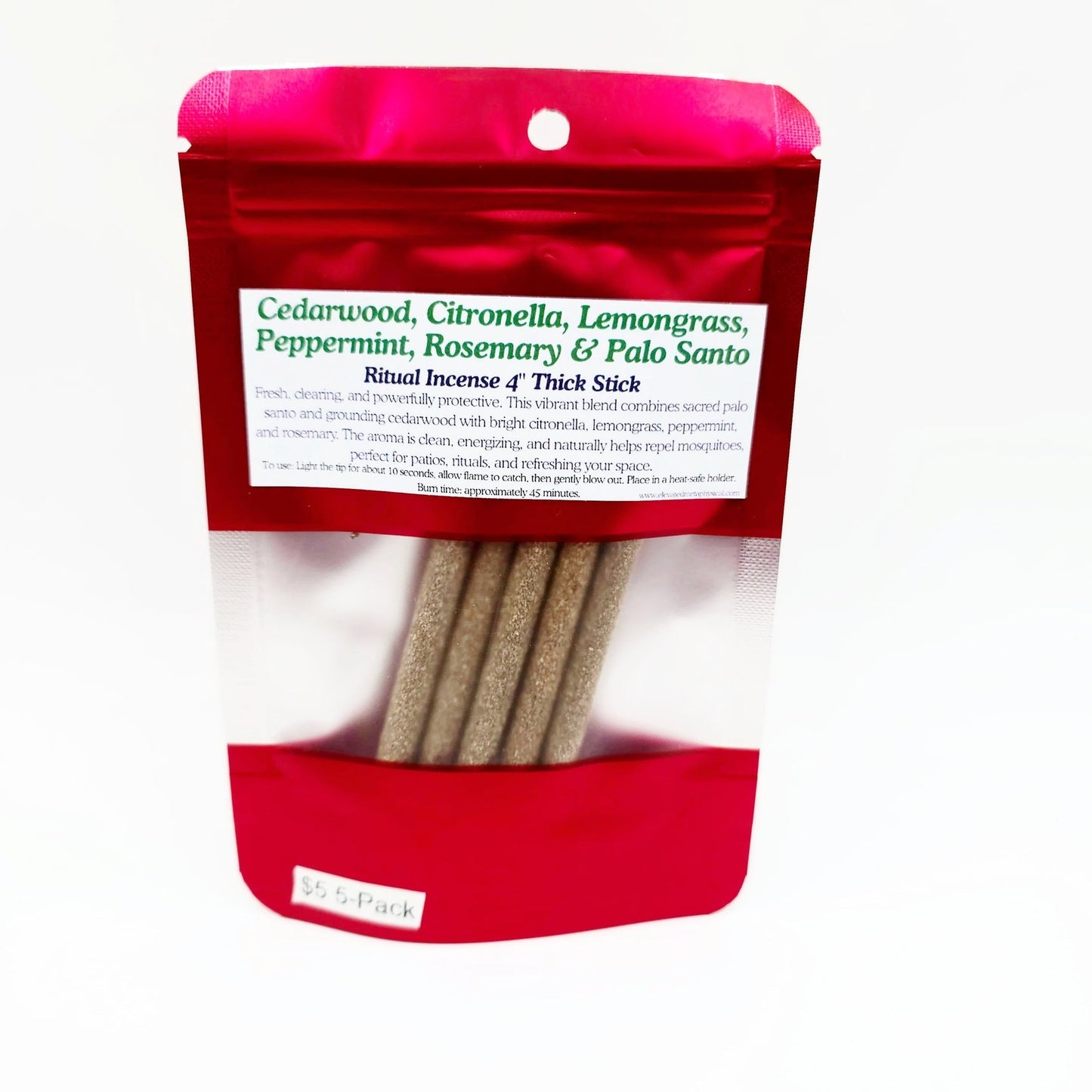Palo Santo Thick Sticks 4" Hand Rolled Incense Sticks Mixed Scents - Incense and Herbs - Elevated Metaphysical
