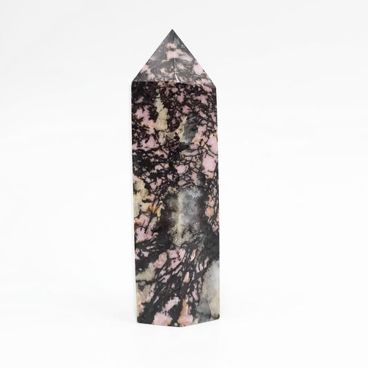 Rhodonite Tower Rhodonite Point 3 1/4" 85mm