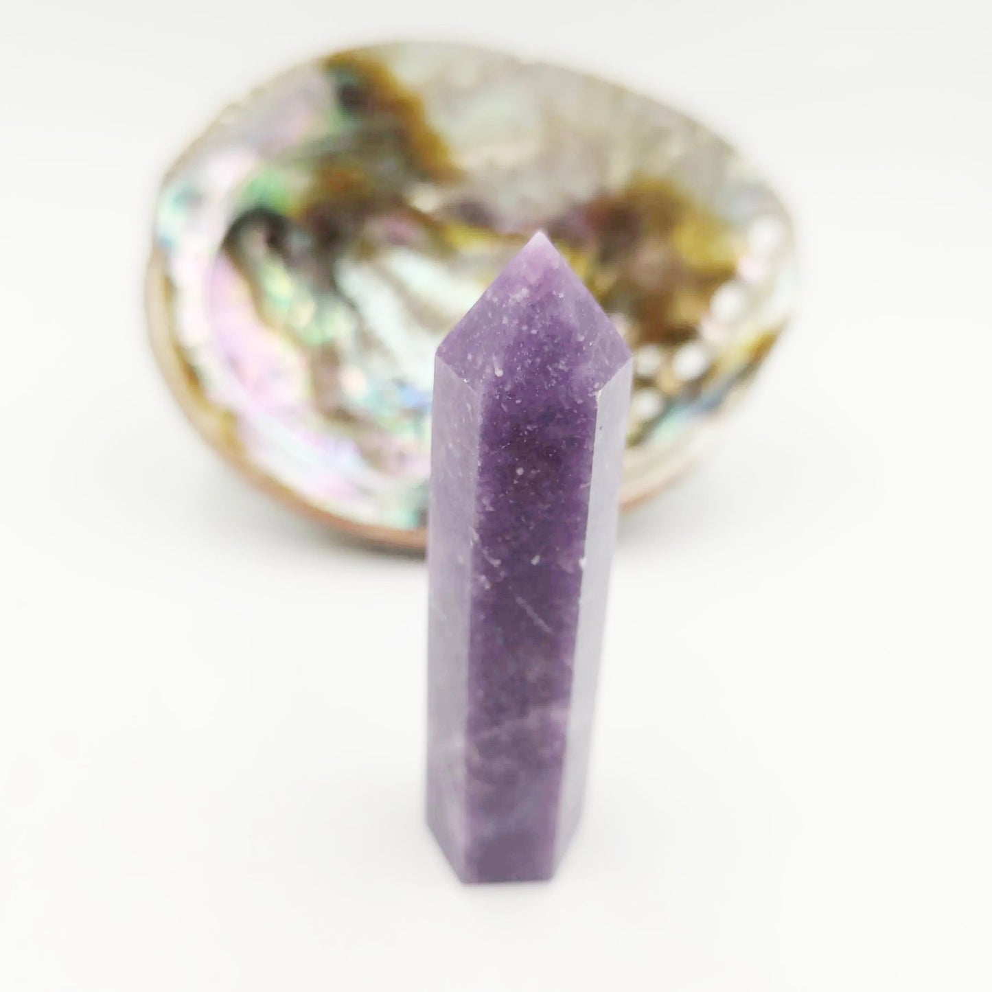 Lepidolite Tower Lepidolite Point 3 1/4" 85mm - Elevated Metaphysical