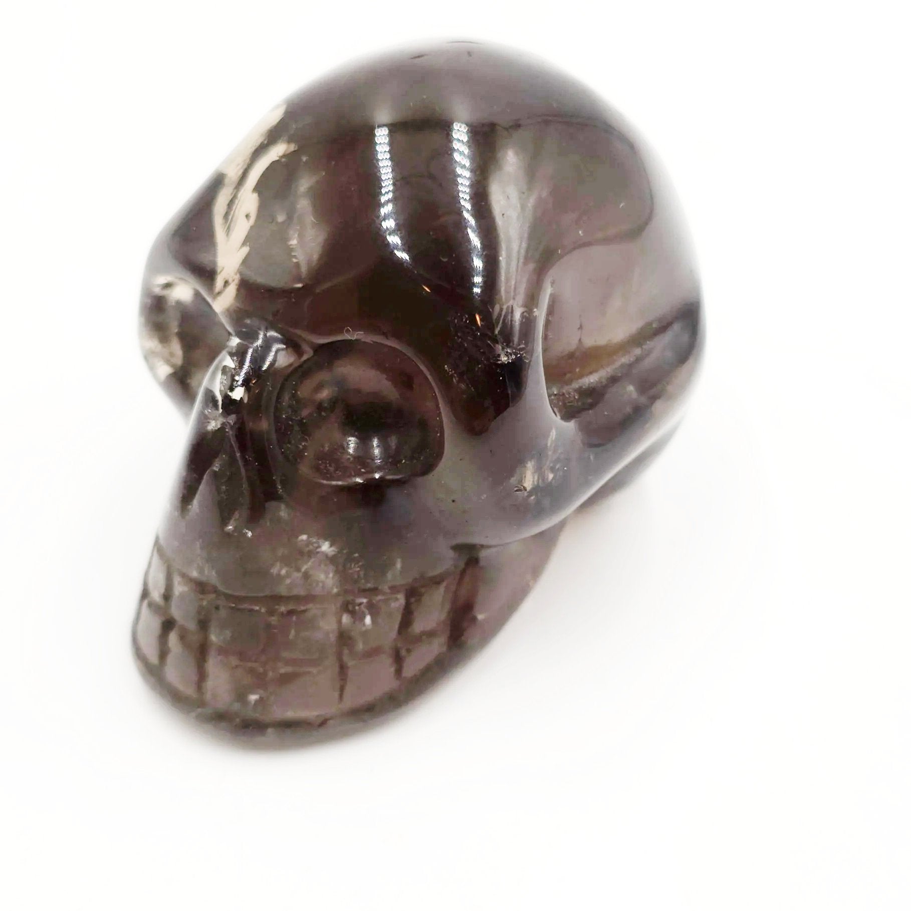 Smoky Quartz Skull Stone 2.3" 59mm - Elevated Metaphysical