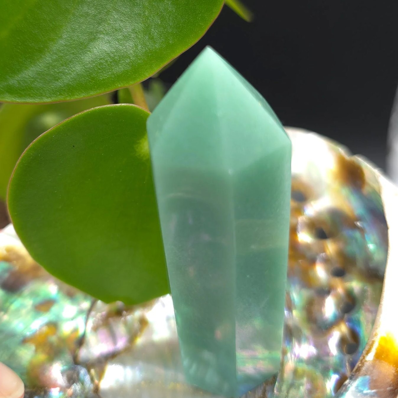 Green Aventurine Tower Green Aventurine Point 3 1/4" 85mm - Elevated Metaphysical