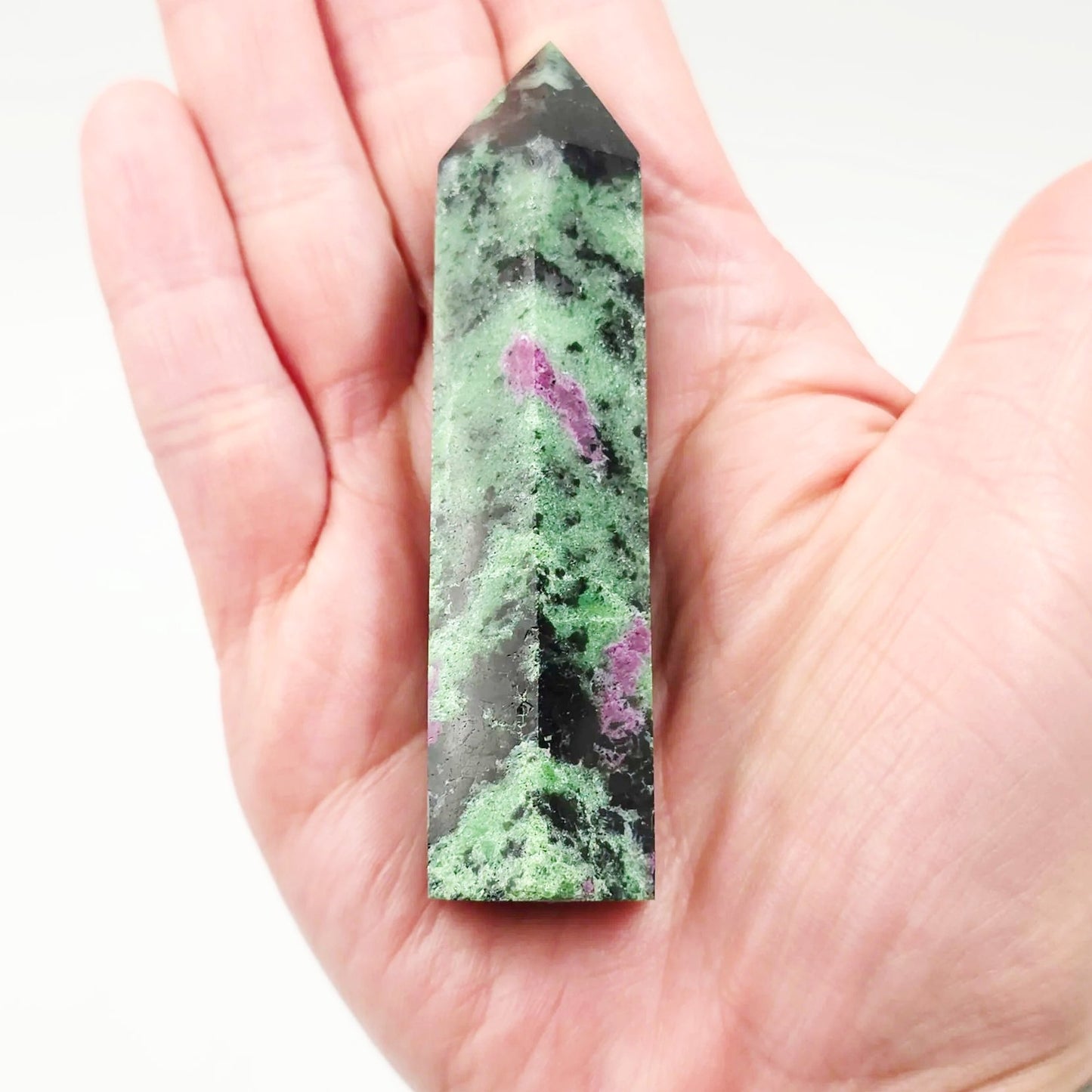 Ruby Zoisite Tower Ruby Zoisite Point 3 1/4" 85mm - Elevated Metaphysical