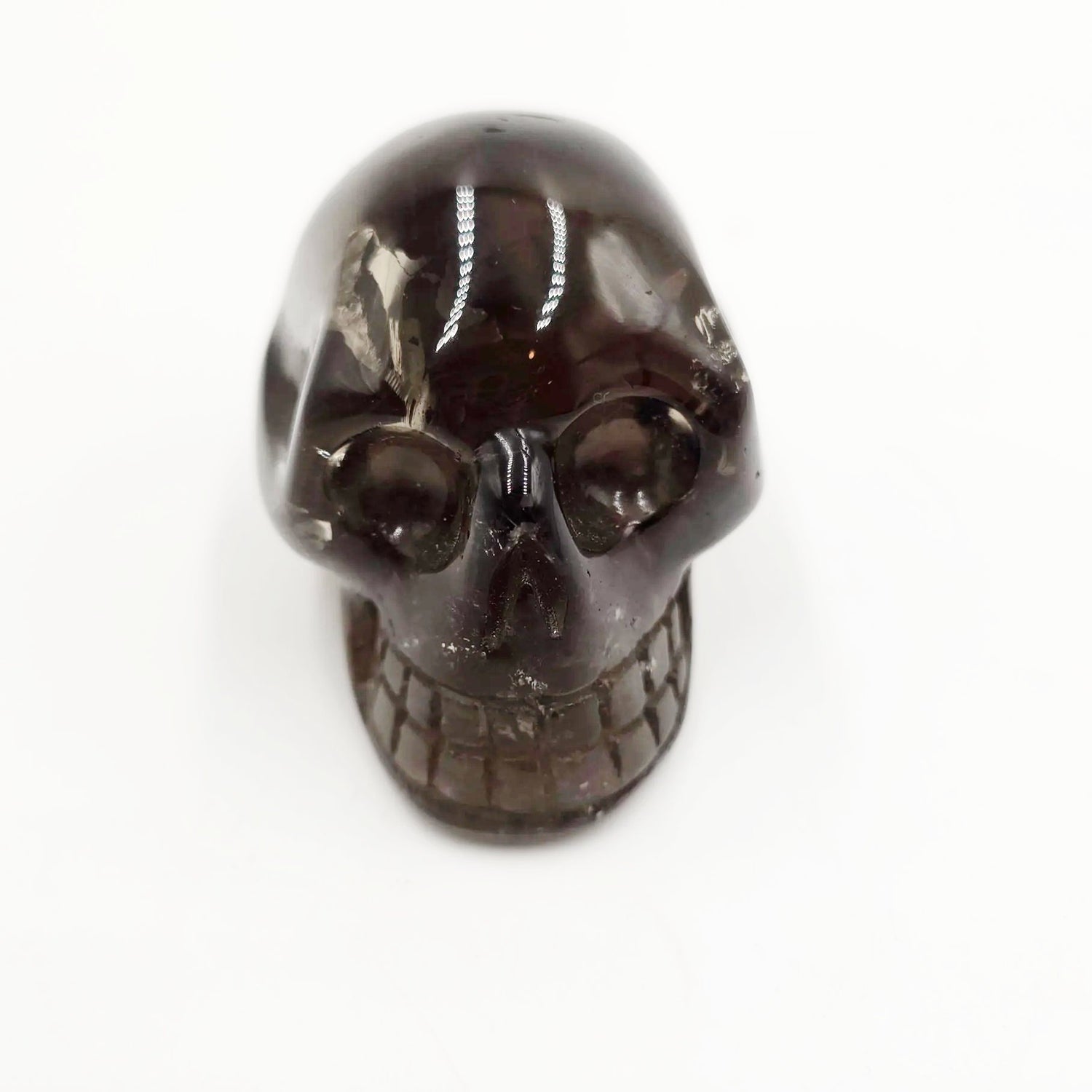 Smoky Quartz Skull Stone 2.3" 59mm - Elevated Metaphysical