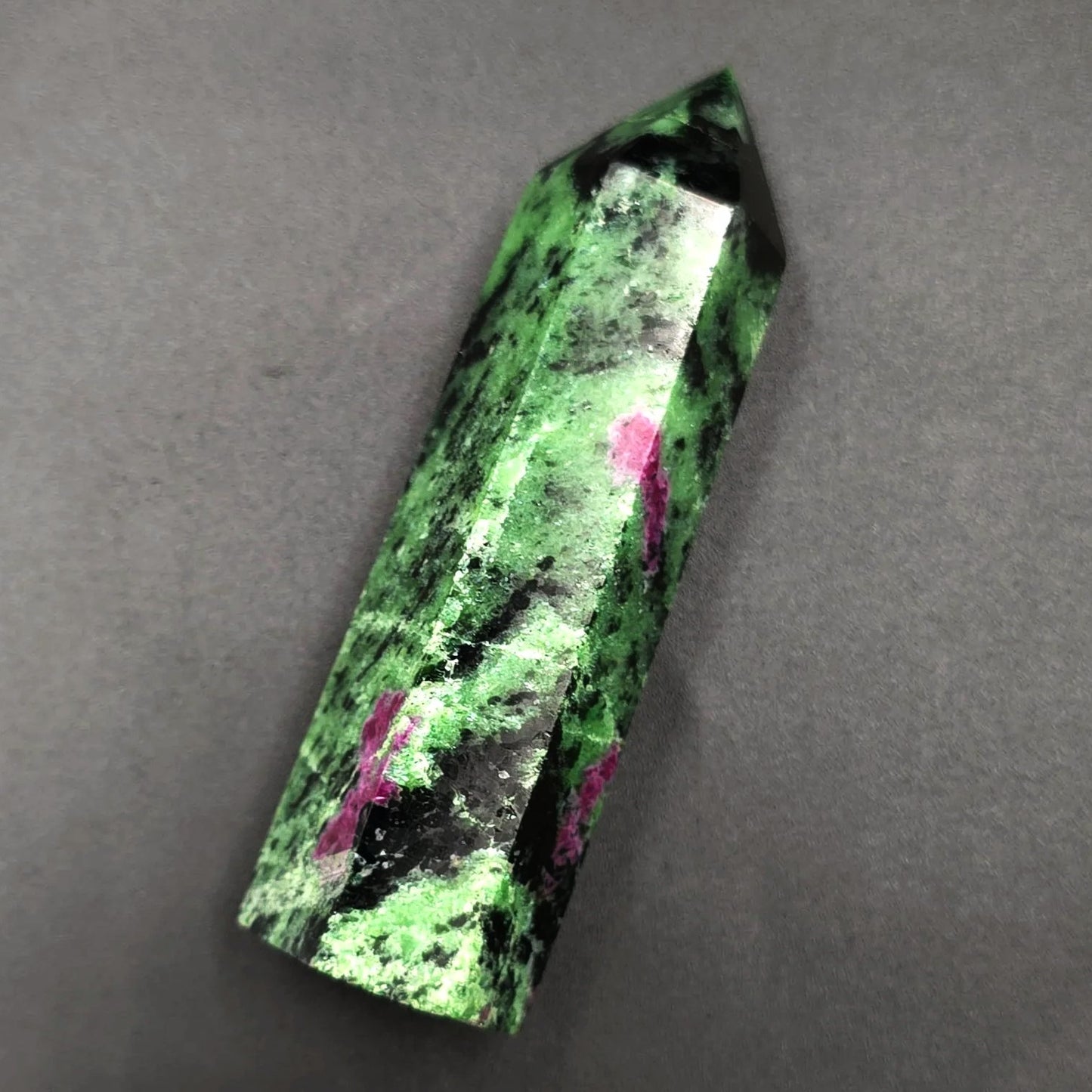 Ruby Zoisite Tower Ruby Zoisite Point 3 1/4" 85mm - Elevated Metaphysical