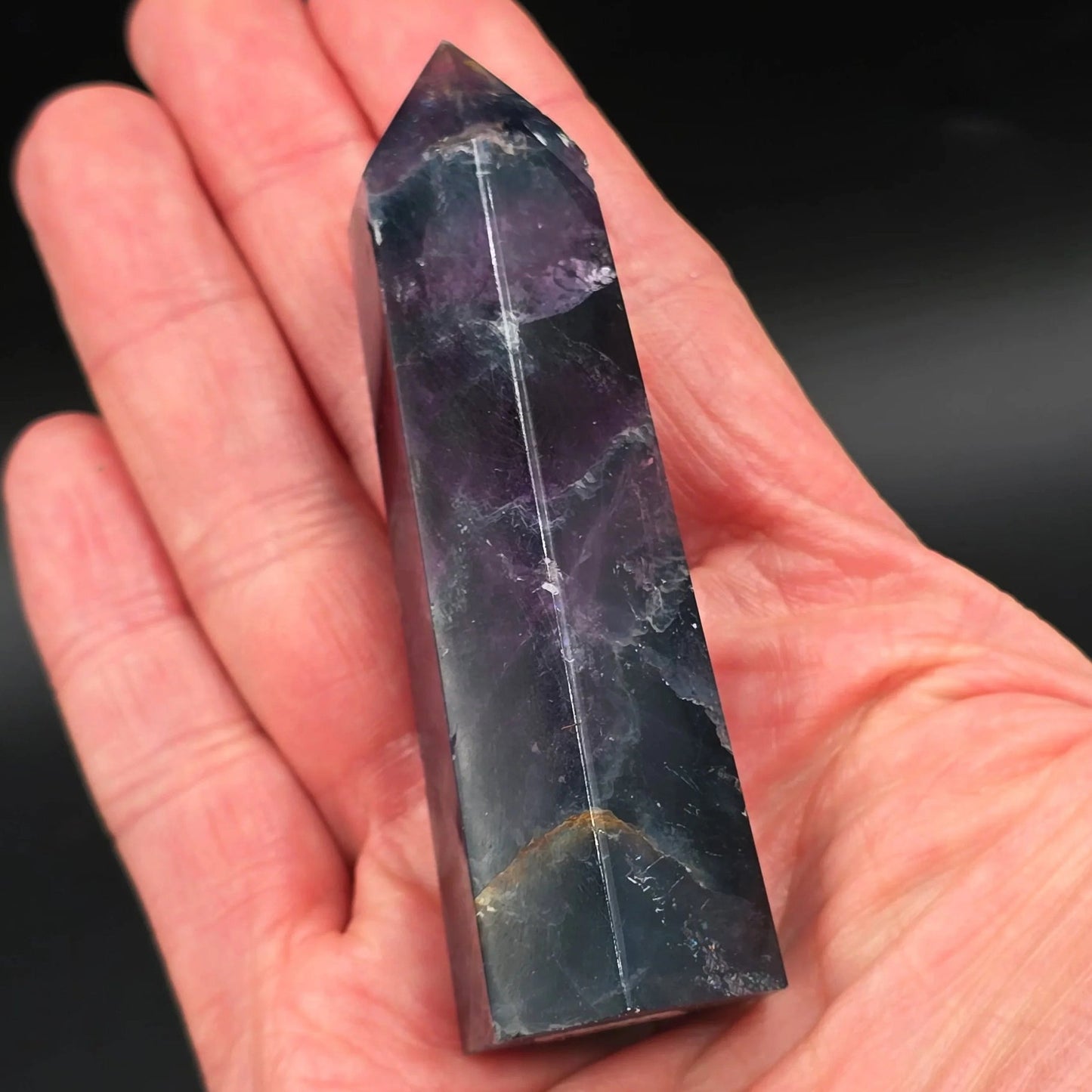 Fluorite Tower Rainbow Fluorite Point 3 1/4" 85mm - Elevated Metaphysical