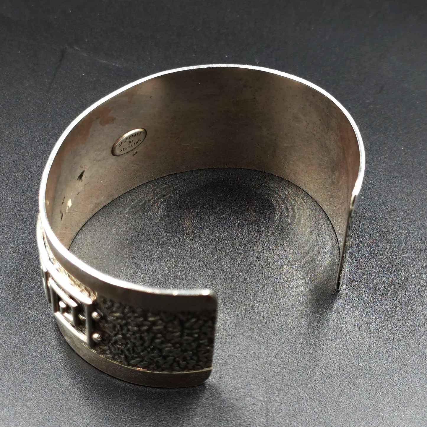 Danecraft Greek Key Sterling Silver Bracelet Cuff - Elevated Metaphysical