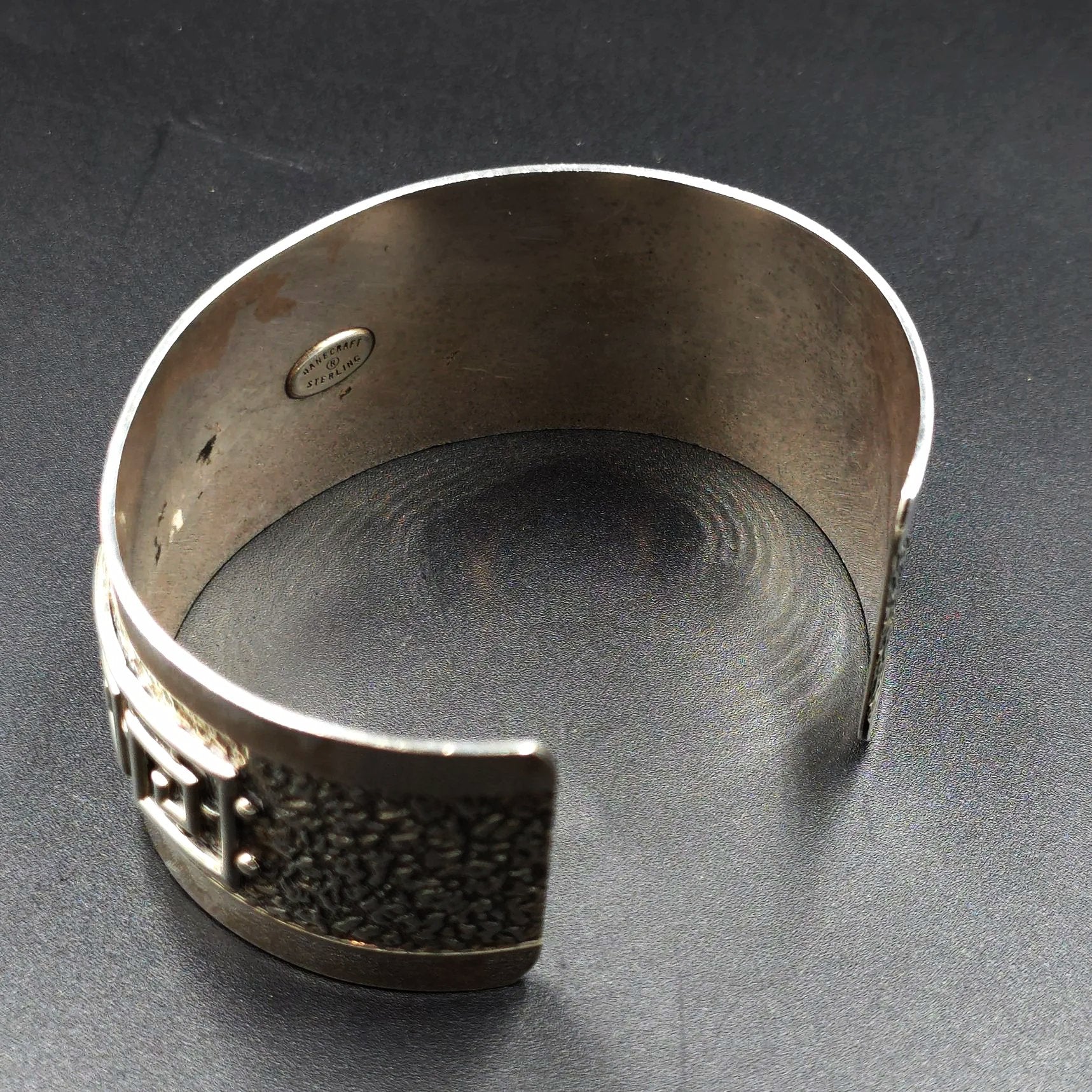 Danecraft Greek Key Sterling Silver Bracelet Cuff - Elevated Metaphysical