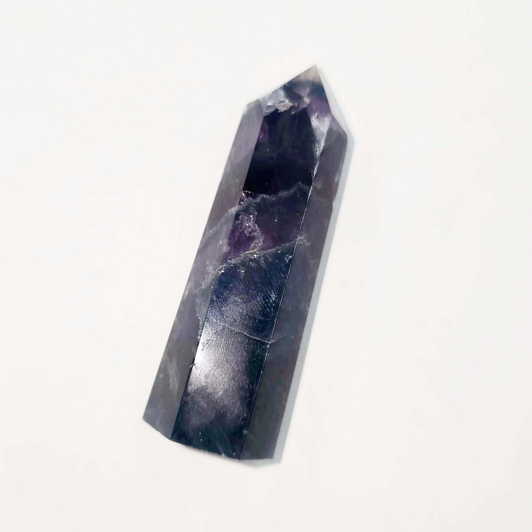 Fluorite Tower Rainbow Fluorite Point 3 1/4" 85mm - Elevated Metaphysical