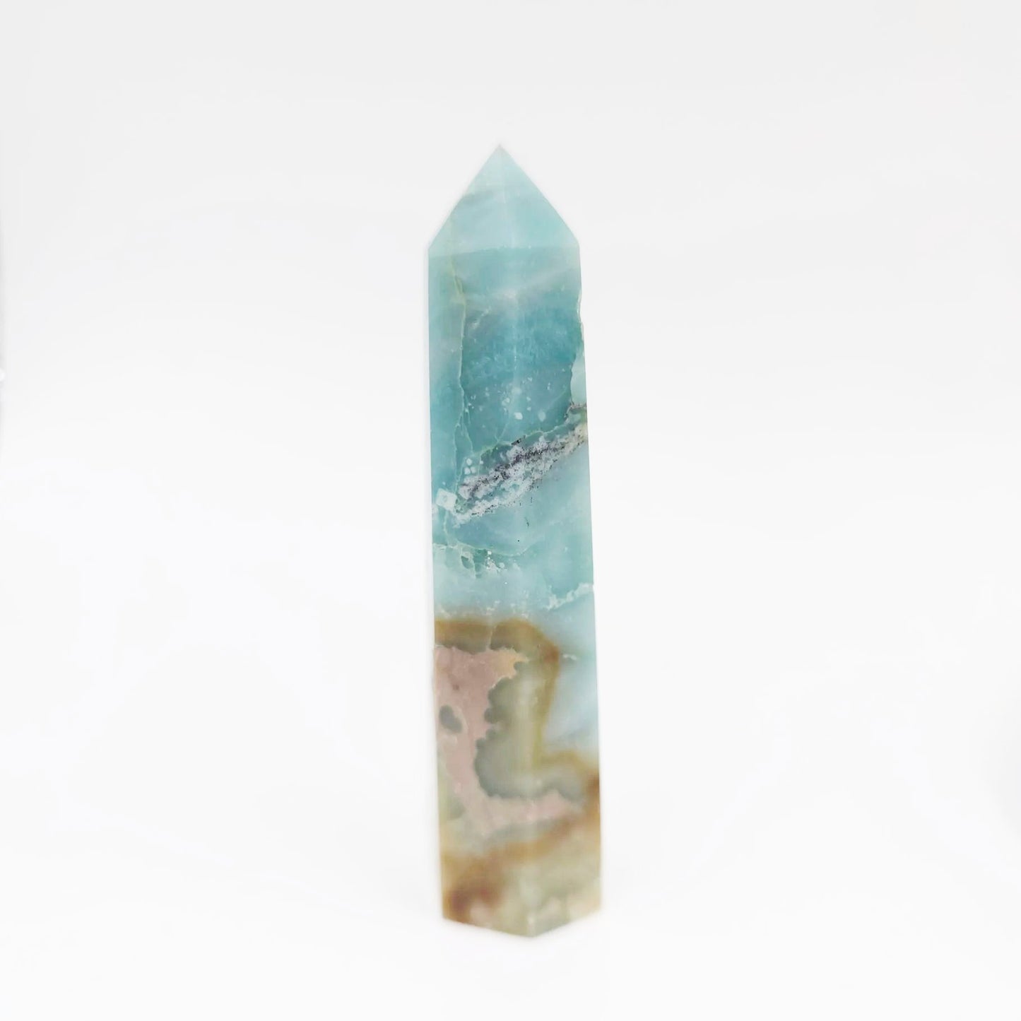 Caribbean Calcite Tower Caribbean Calcite Point 3 1/4" 85mm - Elevated Metaphysical