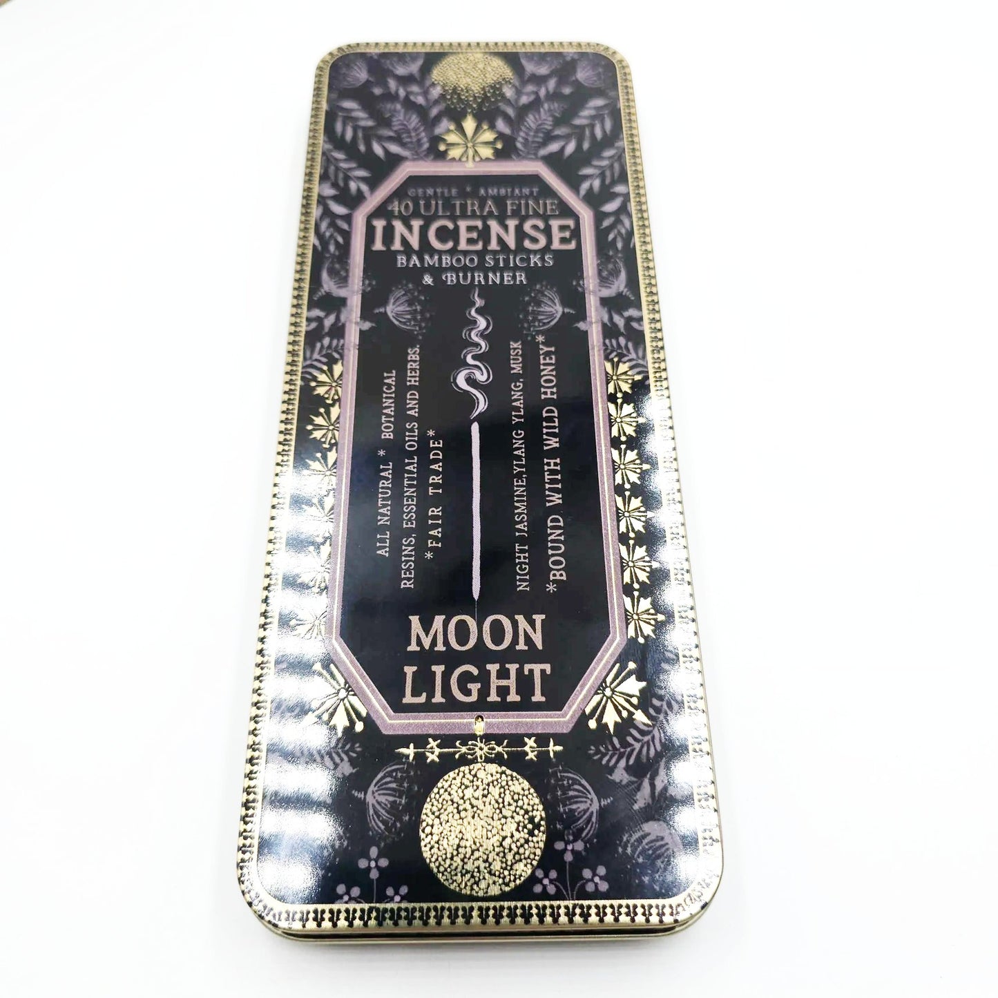 Moon Light 40 Premium Incense Sticks & Burner Set