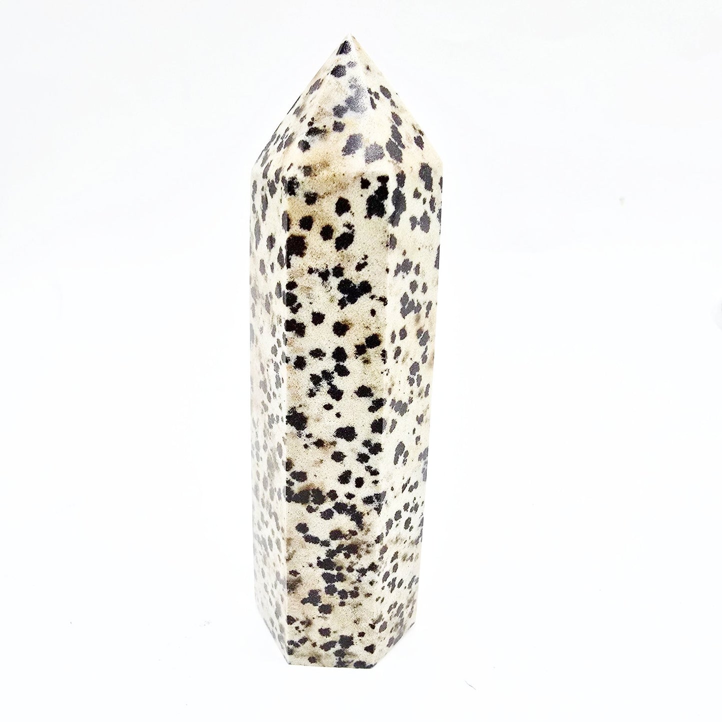 Dalmatian Jasper Tower Dalmatian Jasper Point 3 1/4" 85mm - Elevated Metaphysical