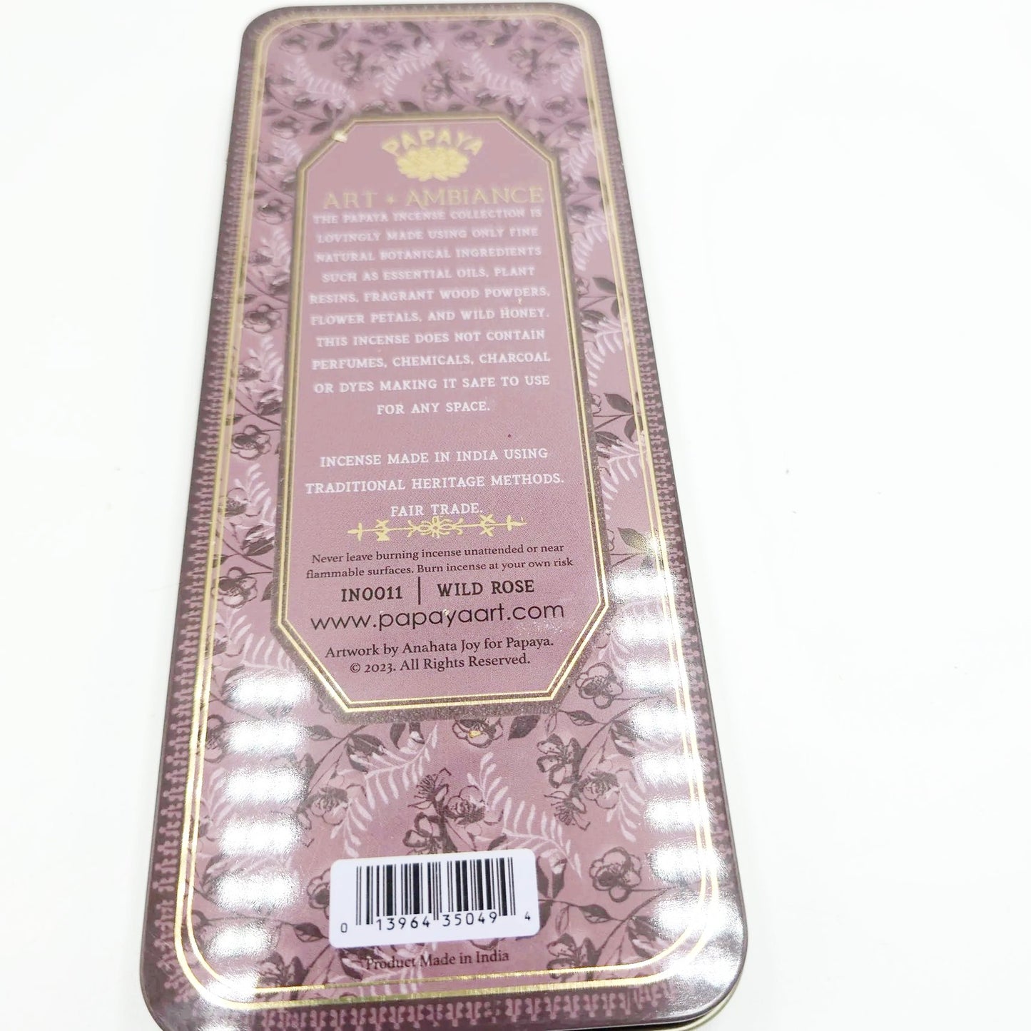 Wild Rose 40 Premium Incense Sticks & Burner Set