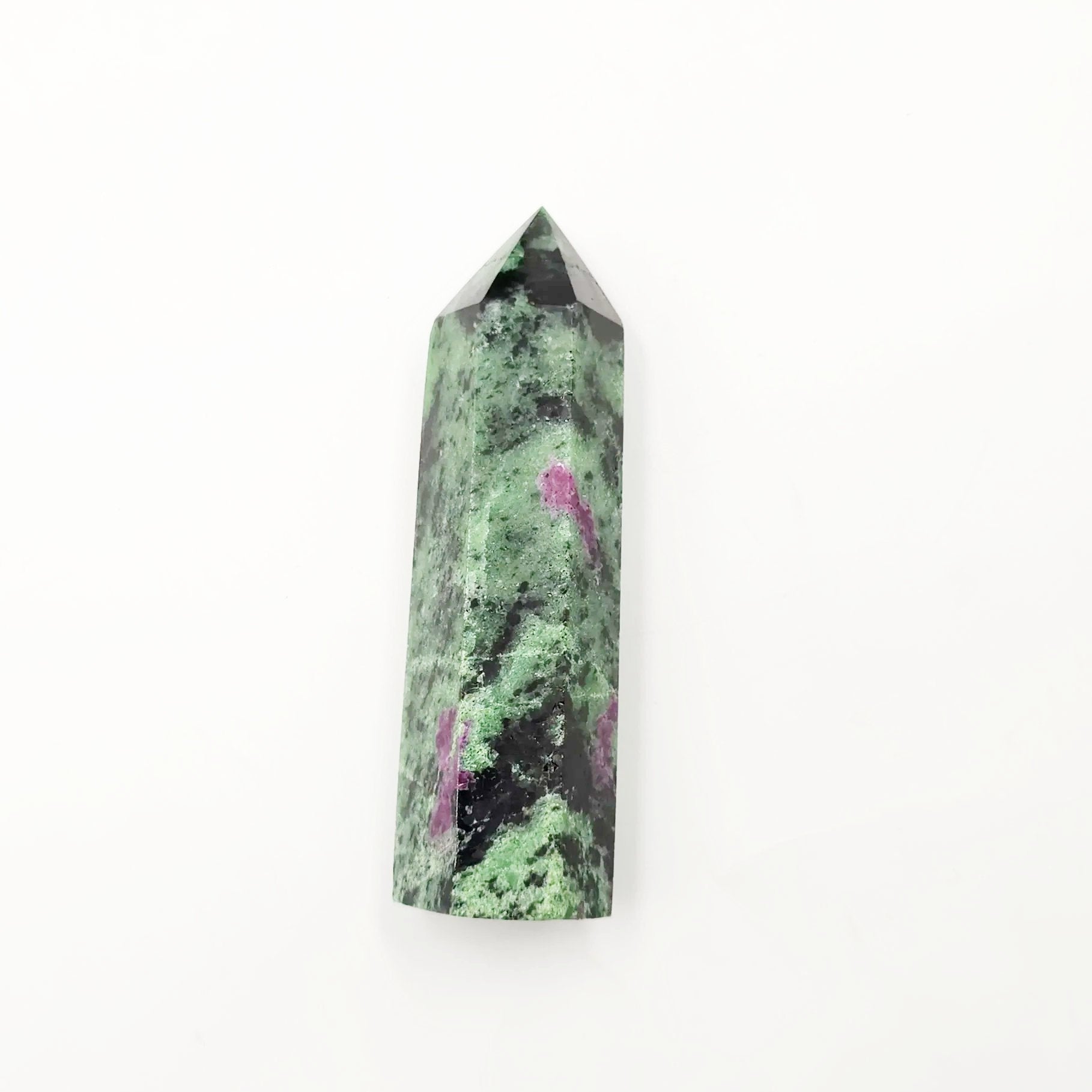 Ruby Zoisite Tower Ruby Zoisite Point 3 1/4" 85mm - Elevated Metaphysical