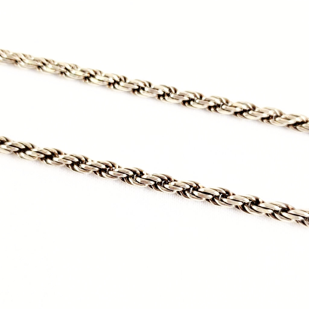 21" sterling silver 925 rope chain 