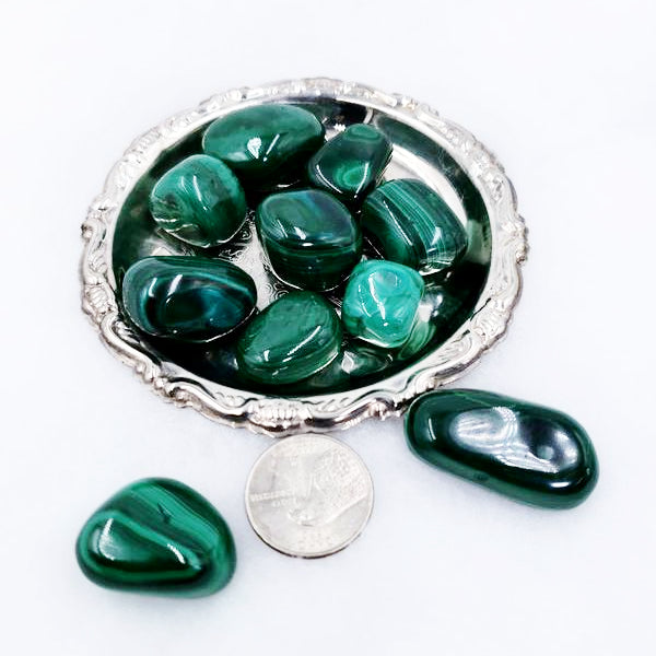 Malachite Tumbled Stone - Elevated Metaphysical