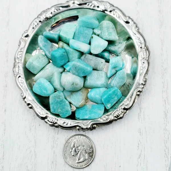 Amazonite Pebble Tumbled Stone Small