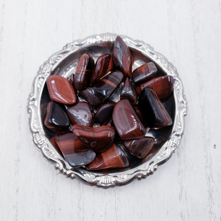 Red Tiger Eye Tumbled Stone