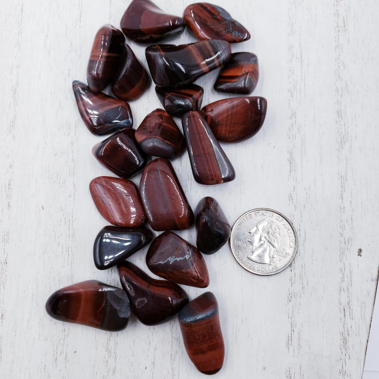 Red Tiger Eye Tumbled Stone