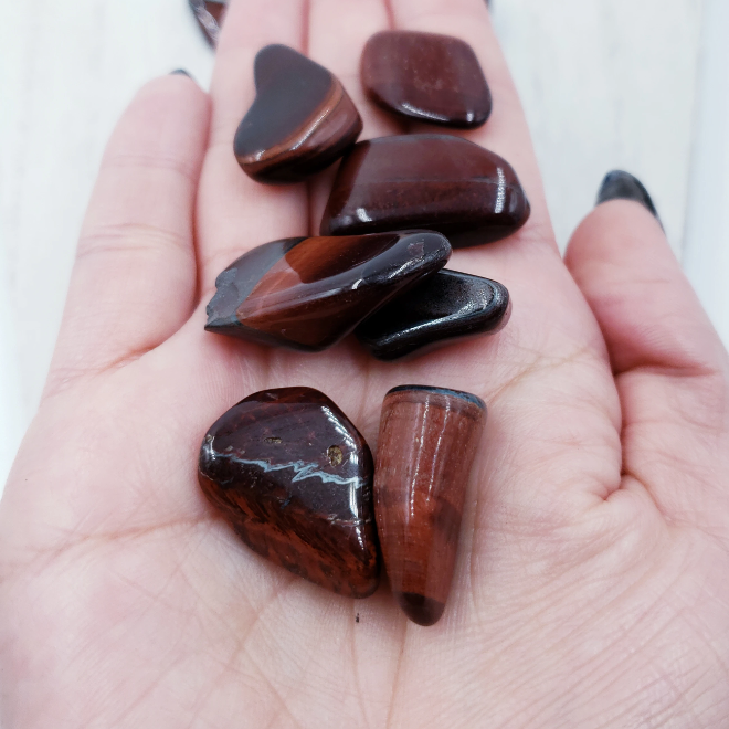 Red Tiger Eye Tumbled Stone