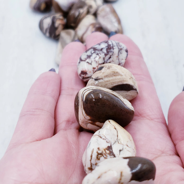 Brown Zebra Jasper Tumbled Stone