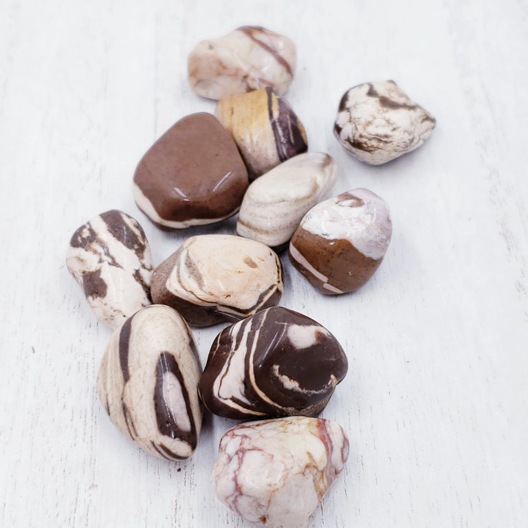 Brown Zebra Jasper Tumbled Stone