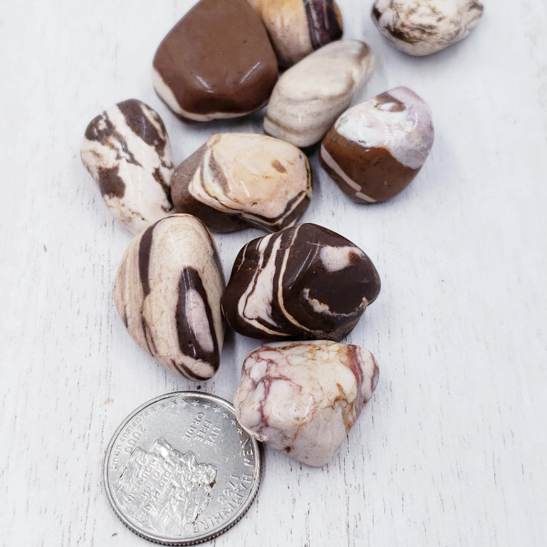 Brown Zebra Jasper Tumbled Stone