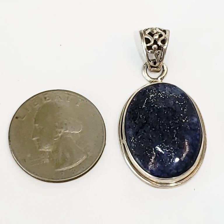 Lapis Lazuli Sterling Silver Pendant Filigree