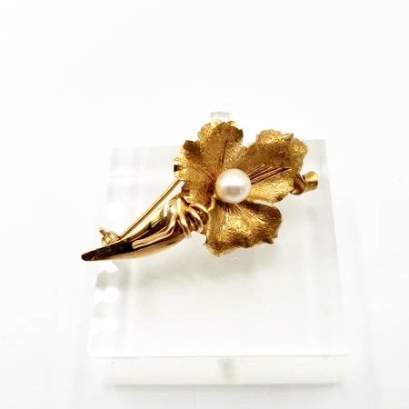 18kt Yellow Gold Corletto Brooch Pin Vintage - Brooches and Pins