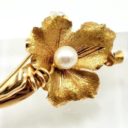 18kt Yellow Gold Corletto Brooch Pin Vintage - Brooches and Pins