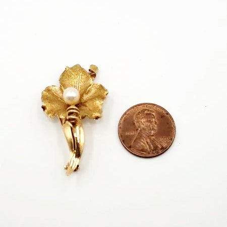 18kt Yellow Gold Corletto Brooch Pin Vintage - Brooches and Pins