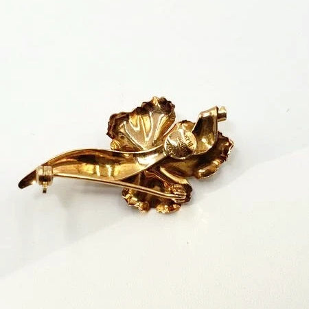 18kt Yellow Gold Corletto Brooch Pin Vintage - Brooches and Pins