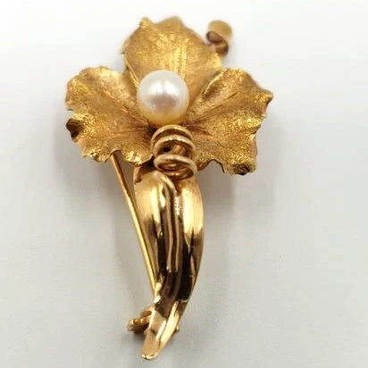 18kt Yellow Gold Corletto Brooch Pin Vintage - Brooches and Pins