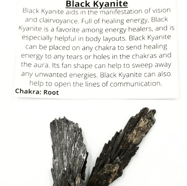 Black Kyanite Fan Blade Stone Rough - Elevated Metaphysical