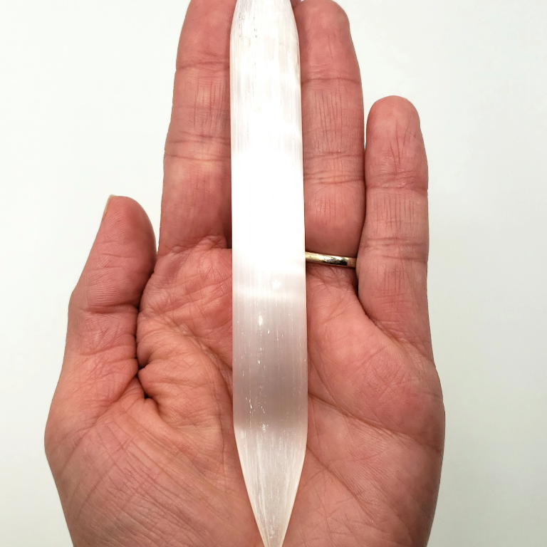 Selenite DT Wand Double Terminated Dagger
