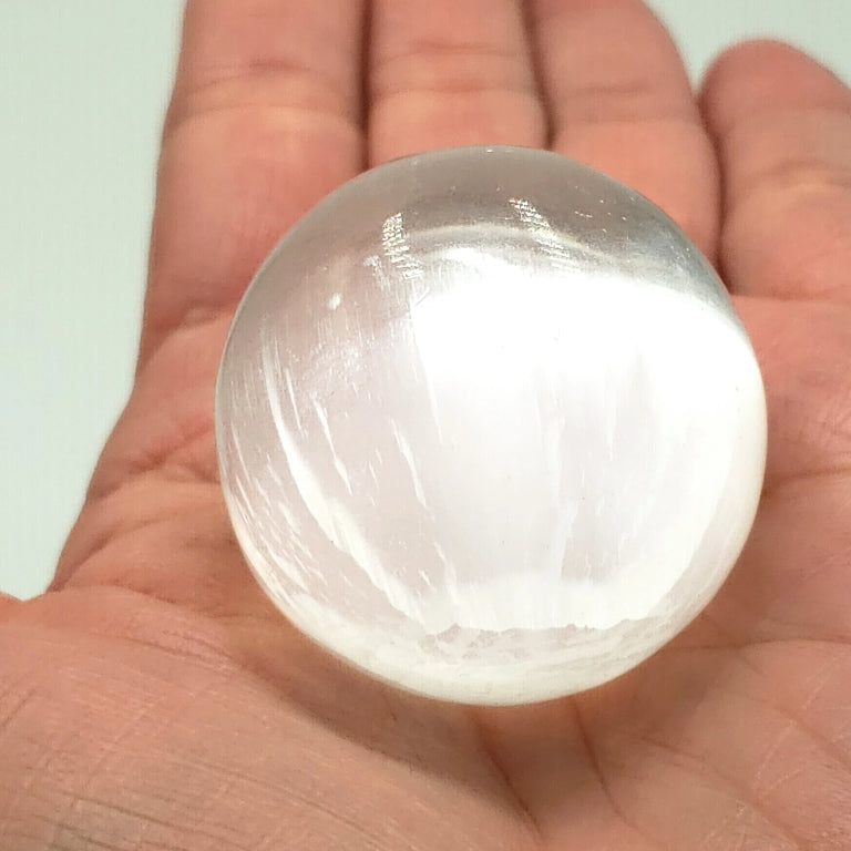 Selenite Sphere 1.6" 40 mm 3 oz 85 g