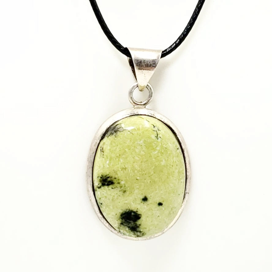 Nephrite Jade Sterling Silver Pendant - Elevated Metaphysical