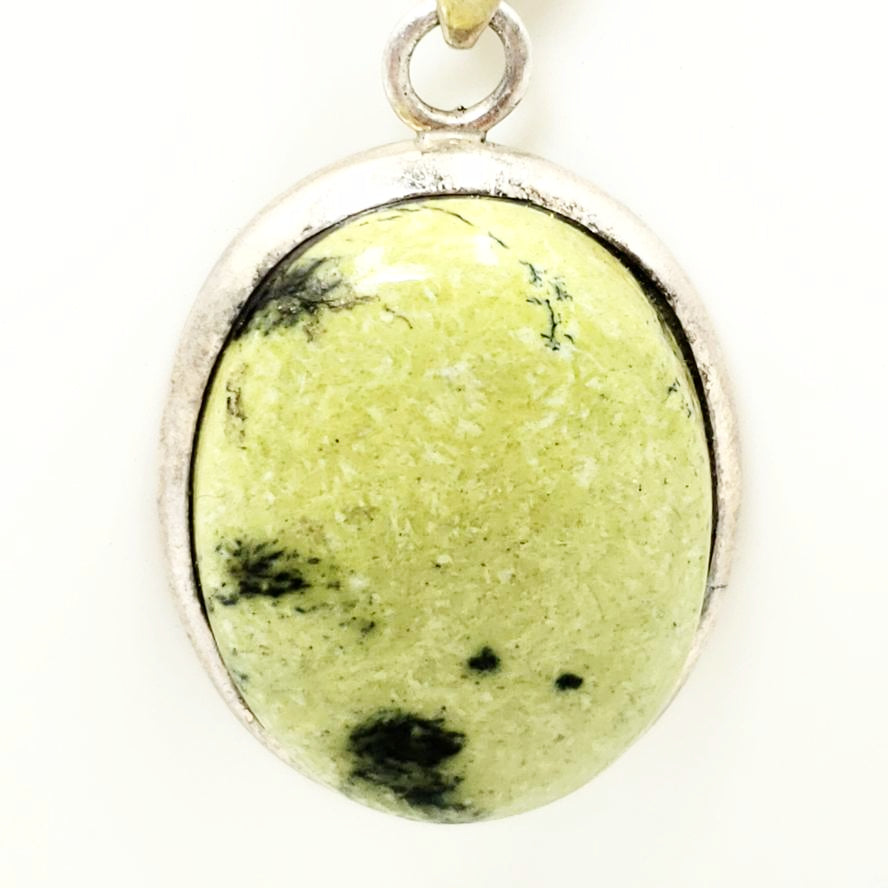 Nephrite Jade Sterling Silver Pendant - Elevated Metaphysical