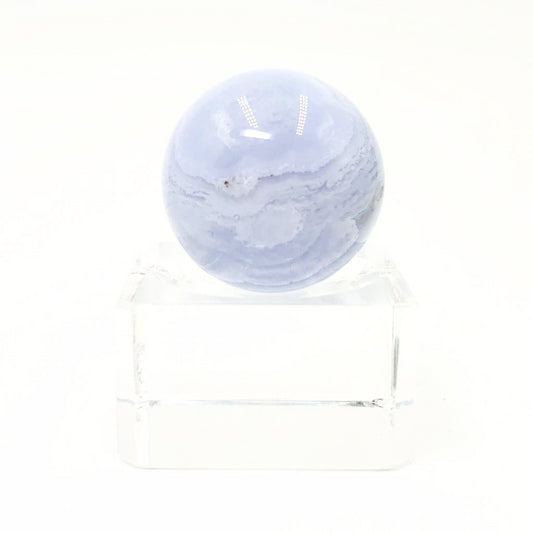 Blue Lace Agate Sphere 31.7 mm 43.5 g