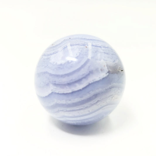 Blue Lace Agate Sphere 31.7 mm 43.5 g