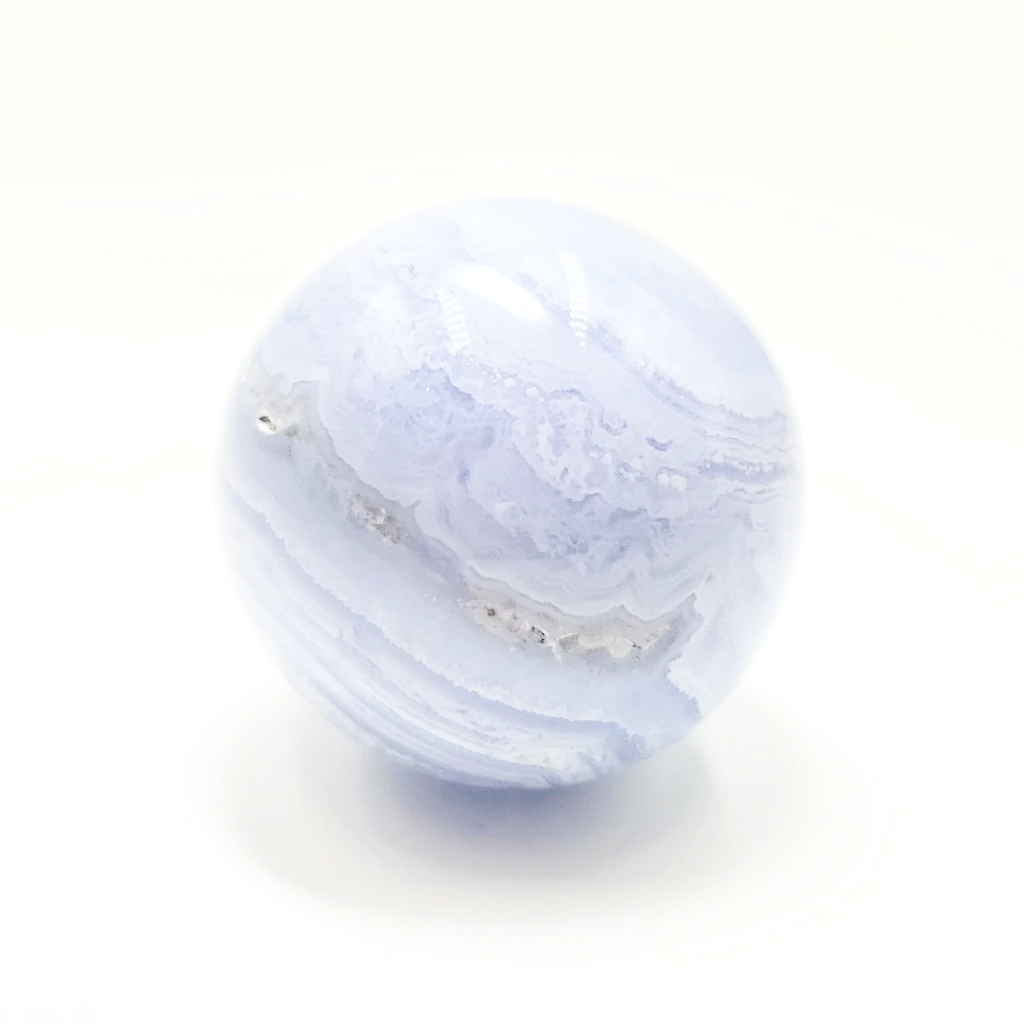 Blue Lace Agate Sphere 31.7 mm 43.5 g