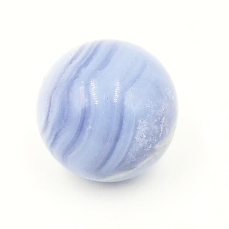 Blue Lace Agate Sphere 31.8 mm 44.0 g