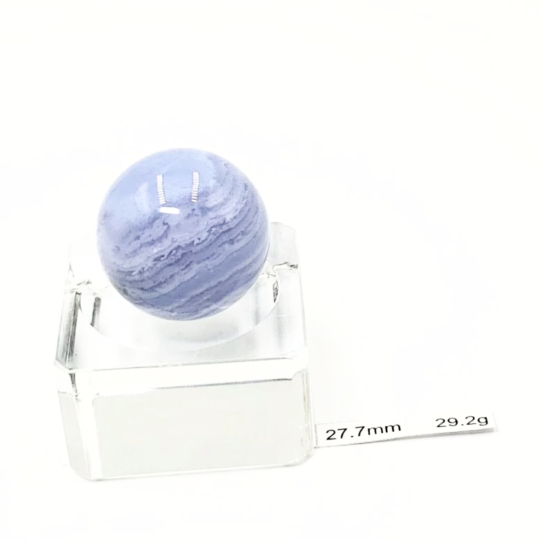 Blue Lace Agate Sphere 27.7 mm 29.2 g