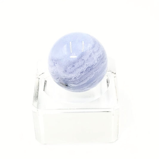 Blue Lace Agate Sphere 27.7 mm 29.2 g