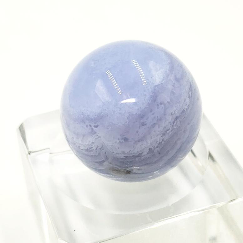 Blue Lace Agate Sphere 27.7 mm 29.2 g