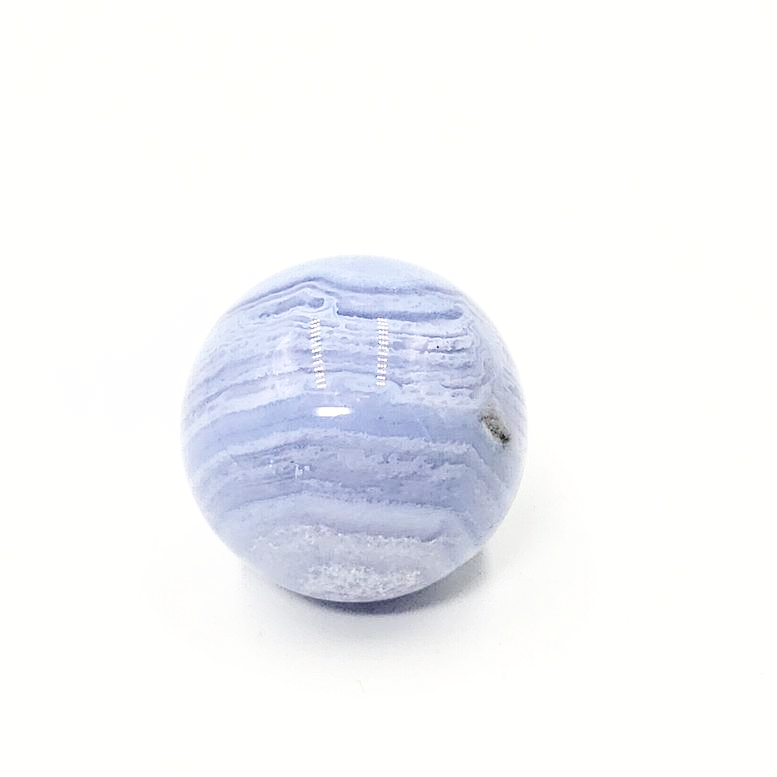 Blue Lace Agate Sphere 27.7 mm 29.2 g